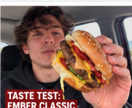 Guest taste-testing the Ember Classic